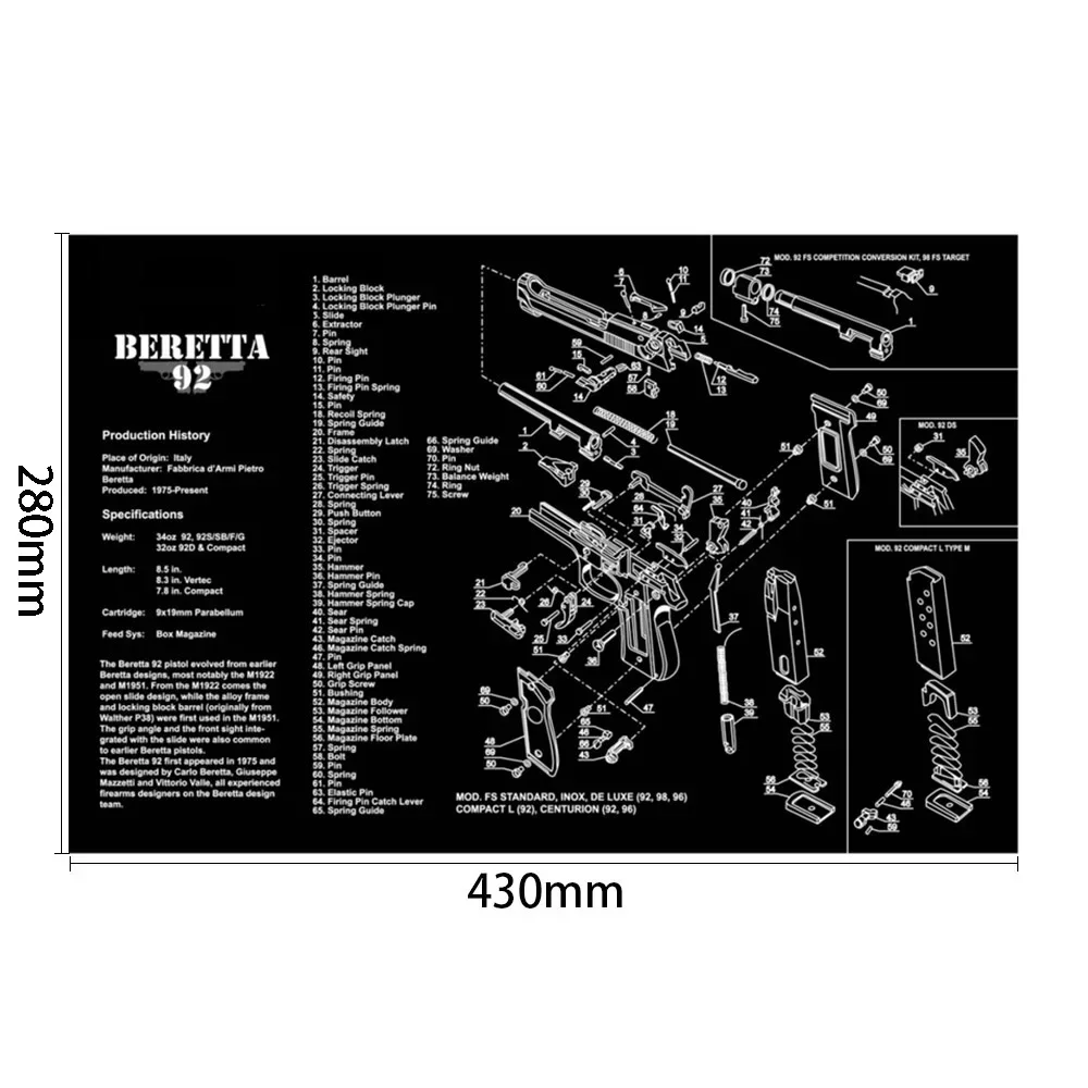 Alfombrilla limpieza armas táctica antihumedad - imagen 2