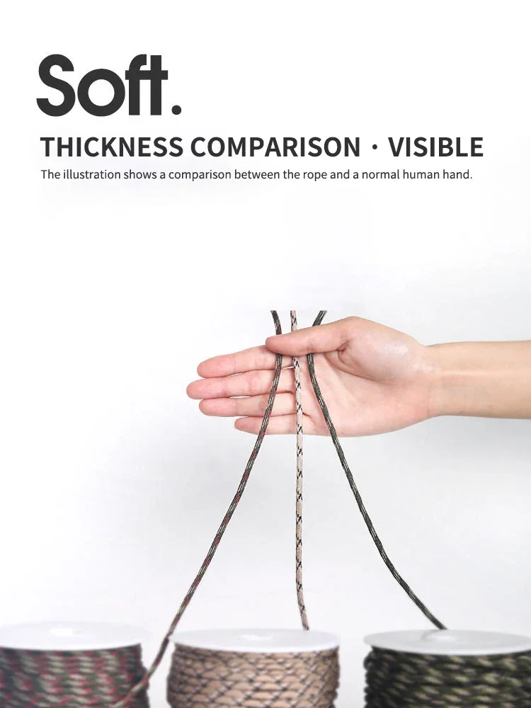 Cuerda tipo paracord táctica para supervivencia y camping outdoor - imagen 4
