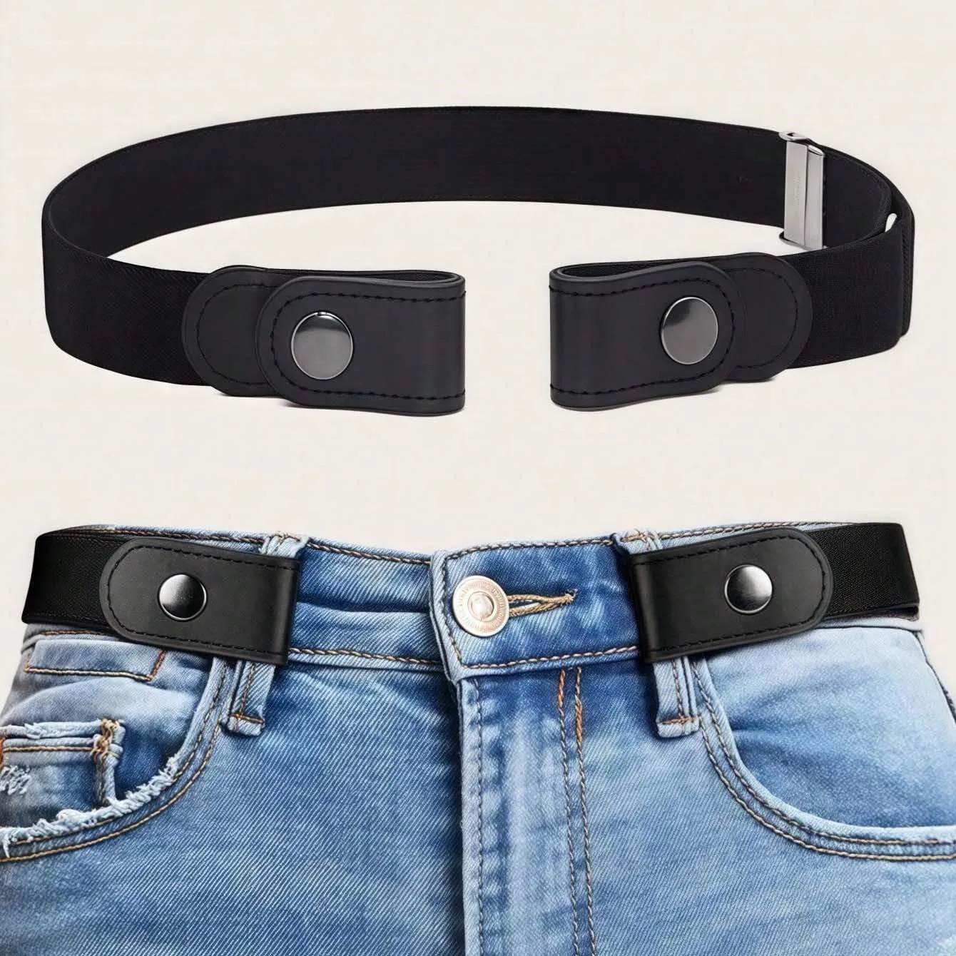 Cinturón elástico invisible hombre de alta elasticidad para jeans - imagen 5