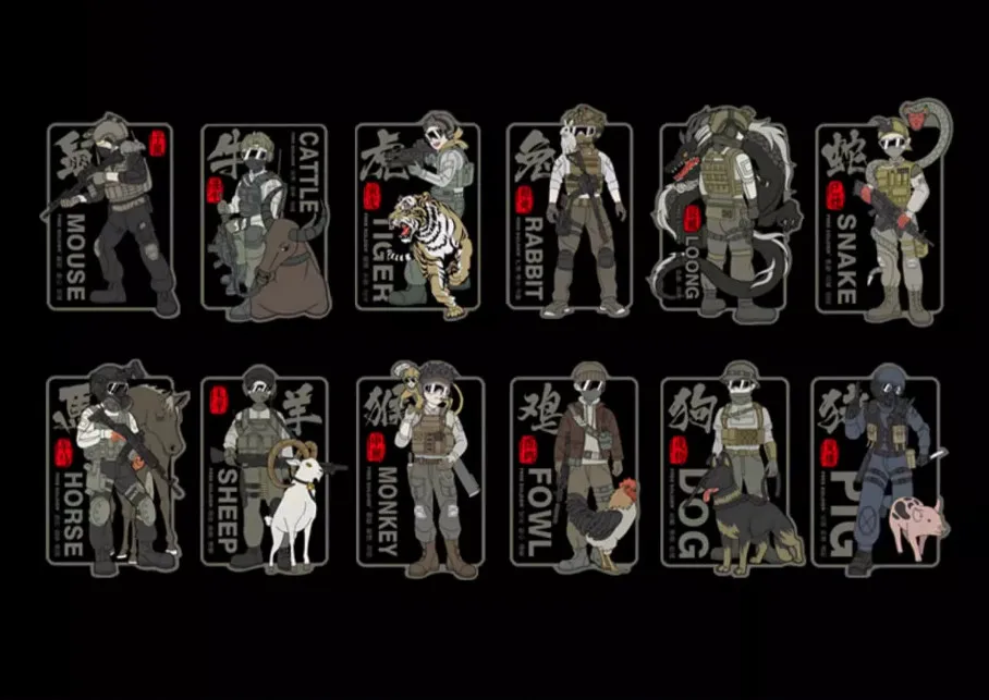Set completo de parches zodiacales en relieve 3D