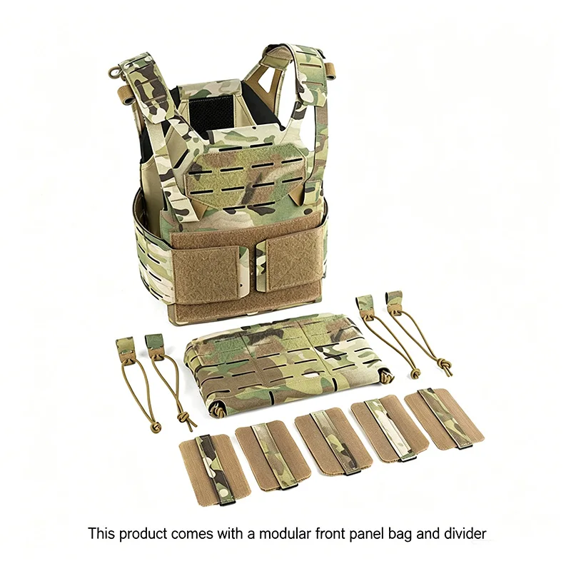 Chaleco táctico MOLLE cortado a láser infantil ligero para airsoft - imagen 2