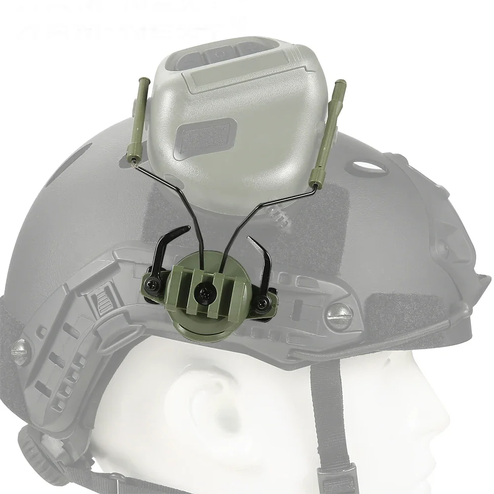 Soporte táctico de auriculares para riel de casco con rotación 360 grados - imagen 4
