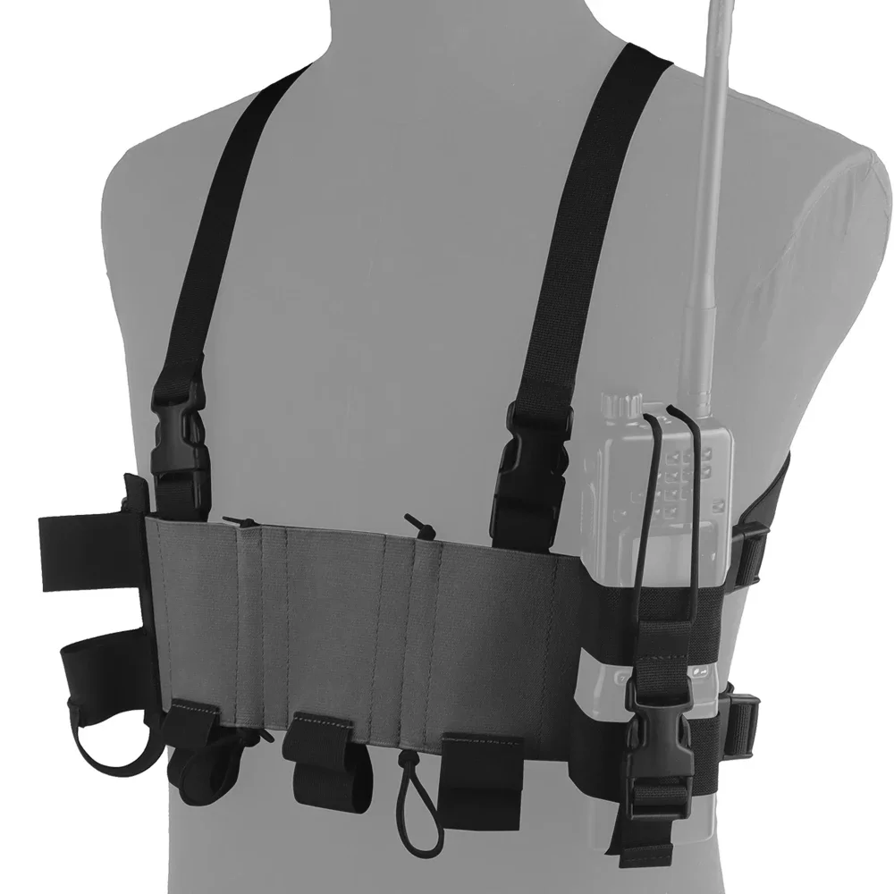 Chaleco táctico Poseidon Defense WG portacargadores 5.56/9MM + radio Grenadine - imagen 4