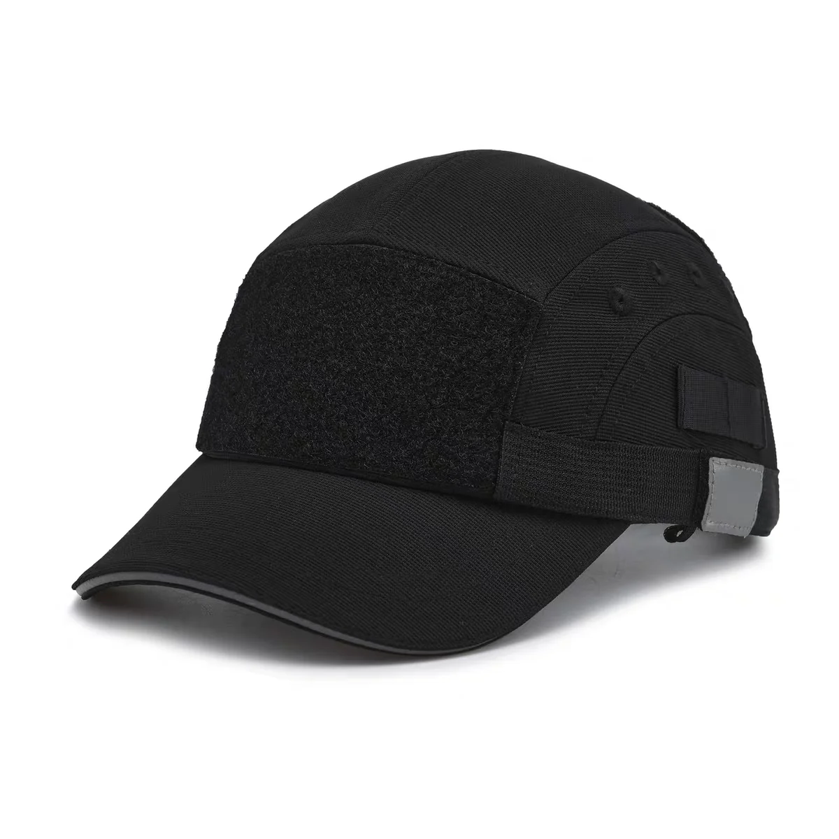 Vista general de la gorra táctica con elementos protectores