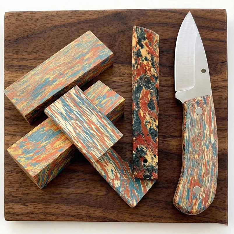 Madera laminada para mangos de cuchillo y herramientas EDC - imagen 5