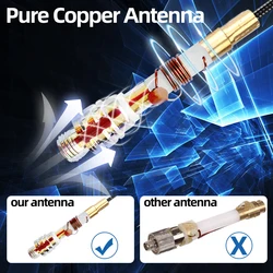 ABBREE AR-188 Antena SMA hembra 144/430MHz para Baofeng UV-5R
