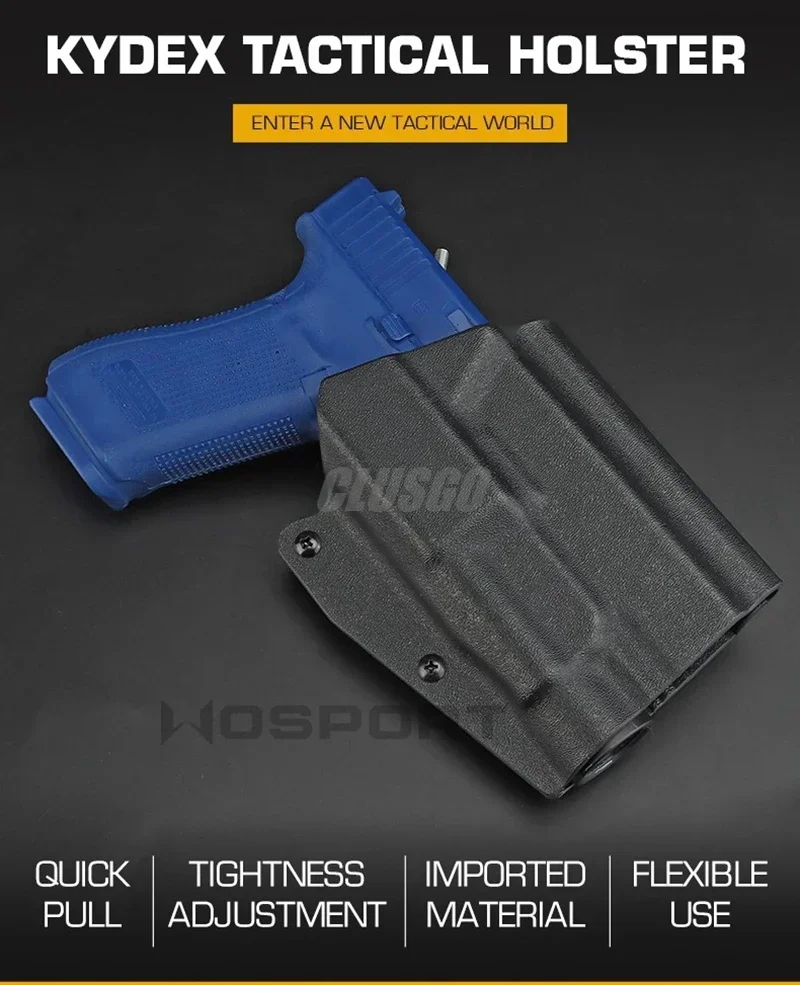 Funda Kydex para pistola con configuración táctica
