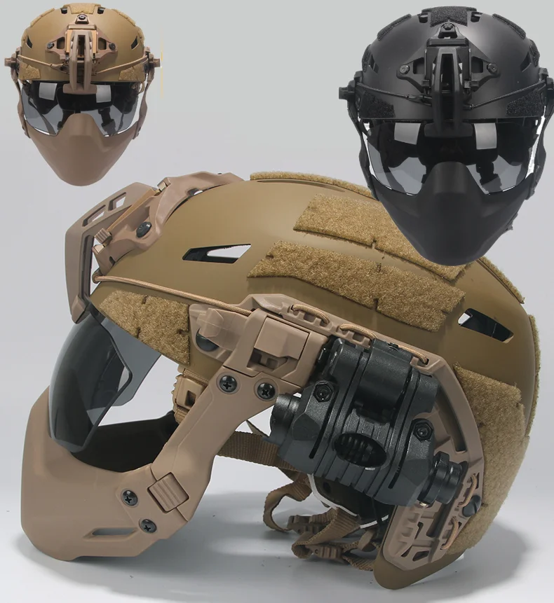 Caiman Bump casco táctico Airsoft con gafas paintball y máscara - imagen 4