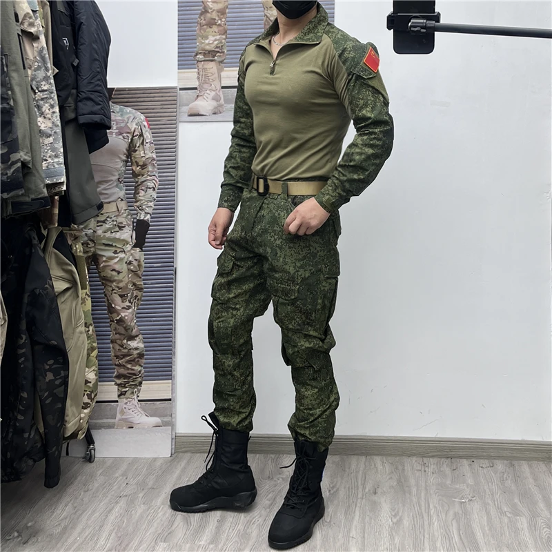 Conjunto camuflaje EMR táctico exterior multibolsillos ajuste ceñido - imagen 5
