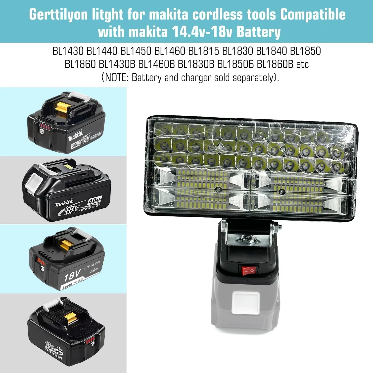 Makita lámpara de trabajo LED resistente para taller y garaje - imagen 5