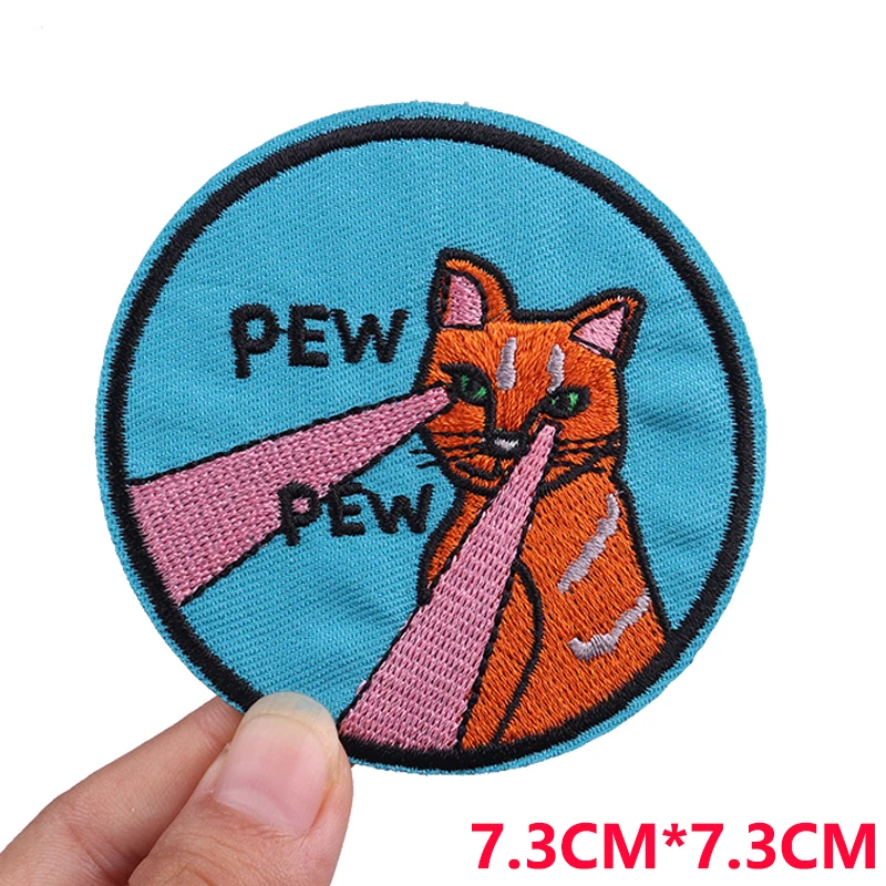 Parche bordado termoadhesivo gato rana – Para ropa mochilas sombrero DIY