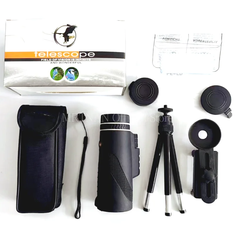 Telescopio portátil de largo alcance con zoom HD para campamento