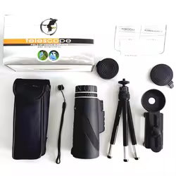 Telescopio portátil de largo alcance con zoom HD para campamento
