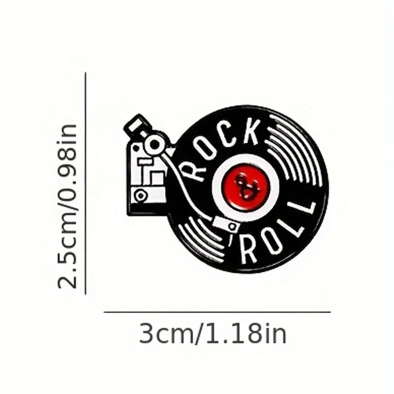 Broche insignia disco vinilo retro colores para bolso - imagen 3