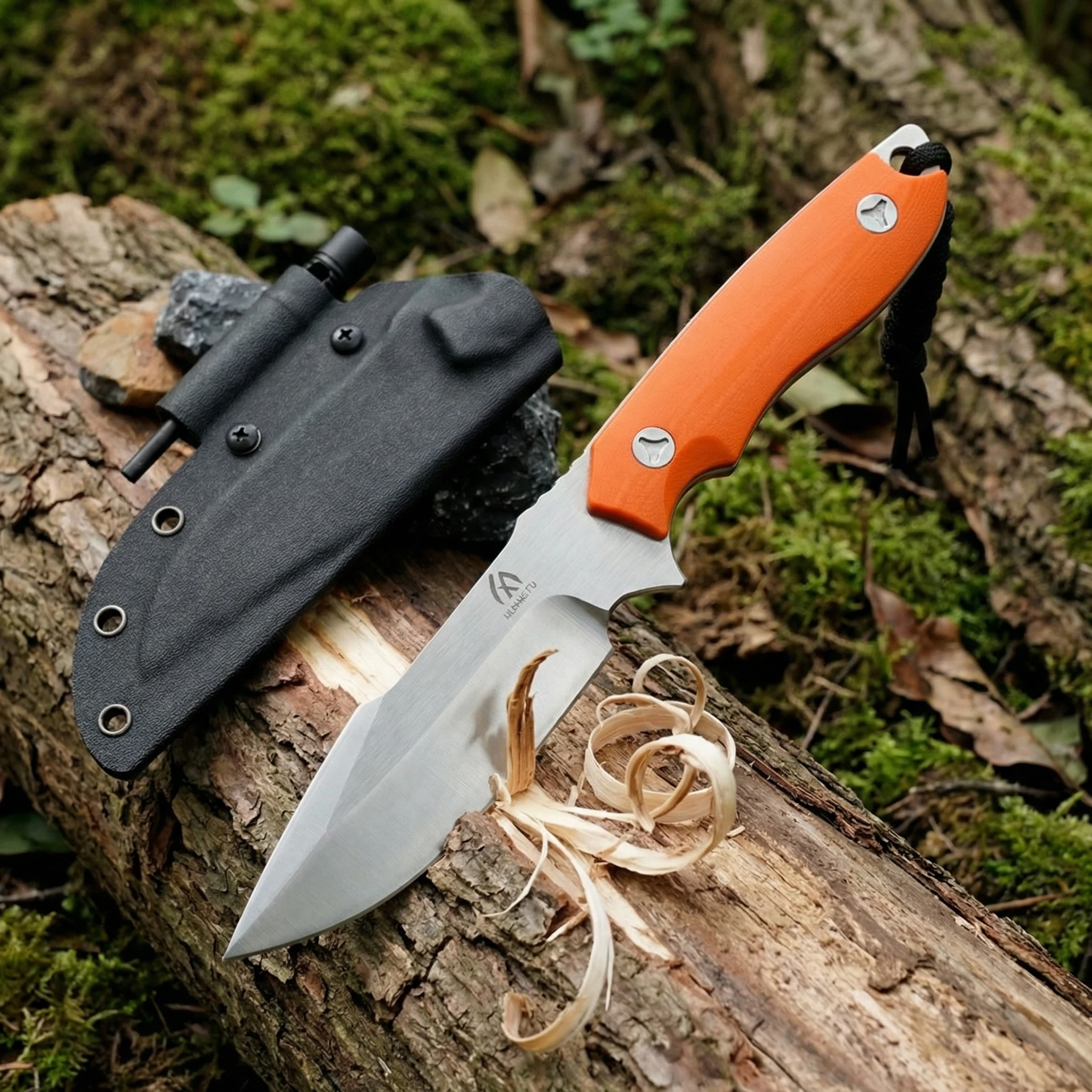 Cuchillo táctico hoja fija para exterior con funda resistente - imagen 3
