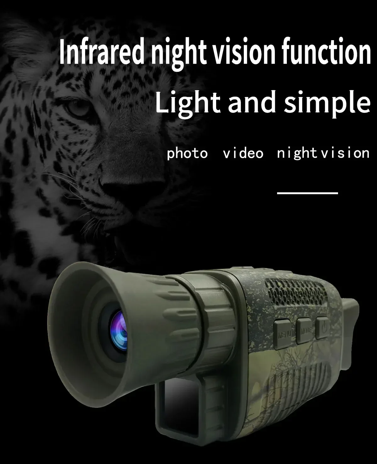 NV1000 Visión nocturna infrarroja monocular con grabación - imagen 3