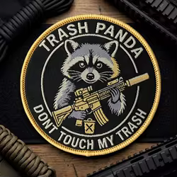 Trash Panda – Parche táctico de moral con mapache y velcro