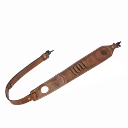 Tourbon Correa de rifle táctica de cuero con anillas giratorias