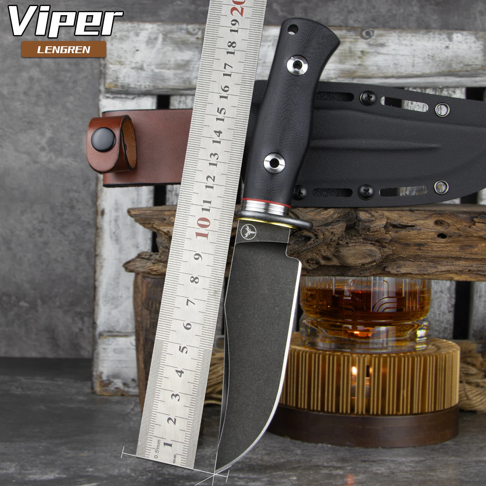 LENGREN A036 – Cuchillo de camping con funda Kydex - imagen 2