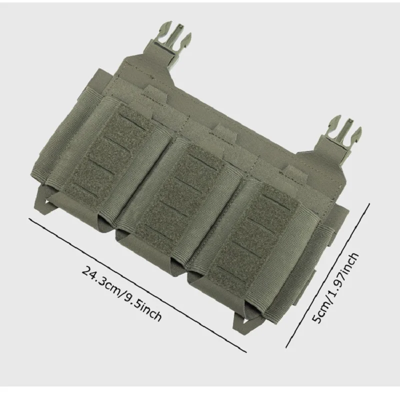 Panel frontal táctico triple elástico mate antiinfrarrojos