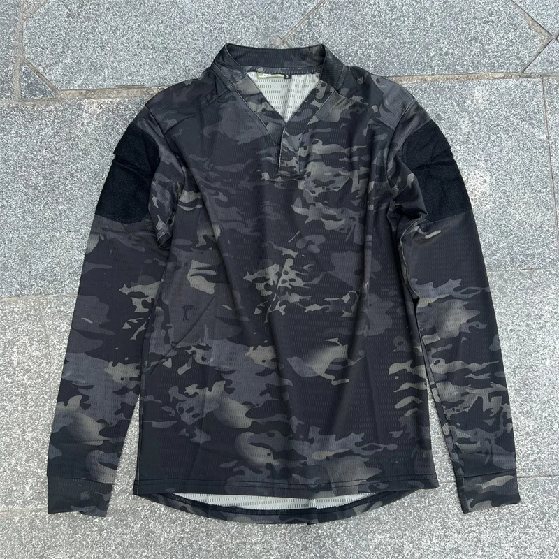 Camiseta táctica de secado rápido manga larga camuflaje nocturno - imagen 2