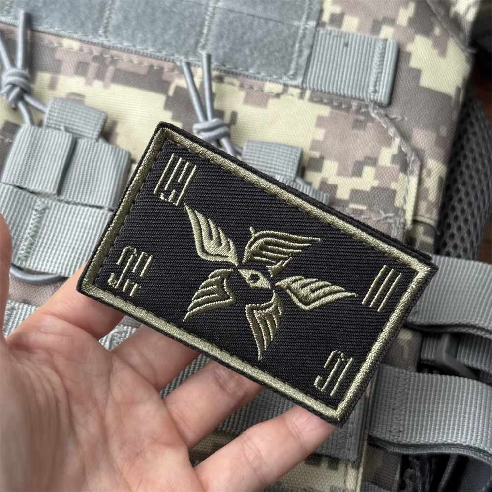 Parche táctico Chevron ángel guardián moral bordado con velcro - imagen 3