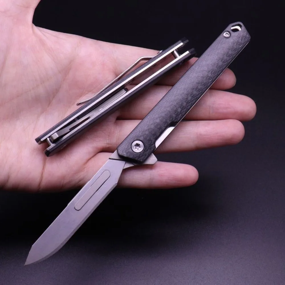 Cuchillo plegable EDC acero inoxidable con rompecristales y llave hex - imagen 2