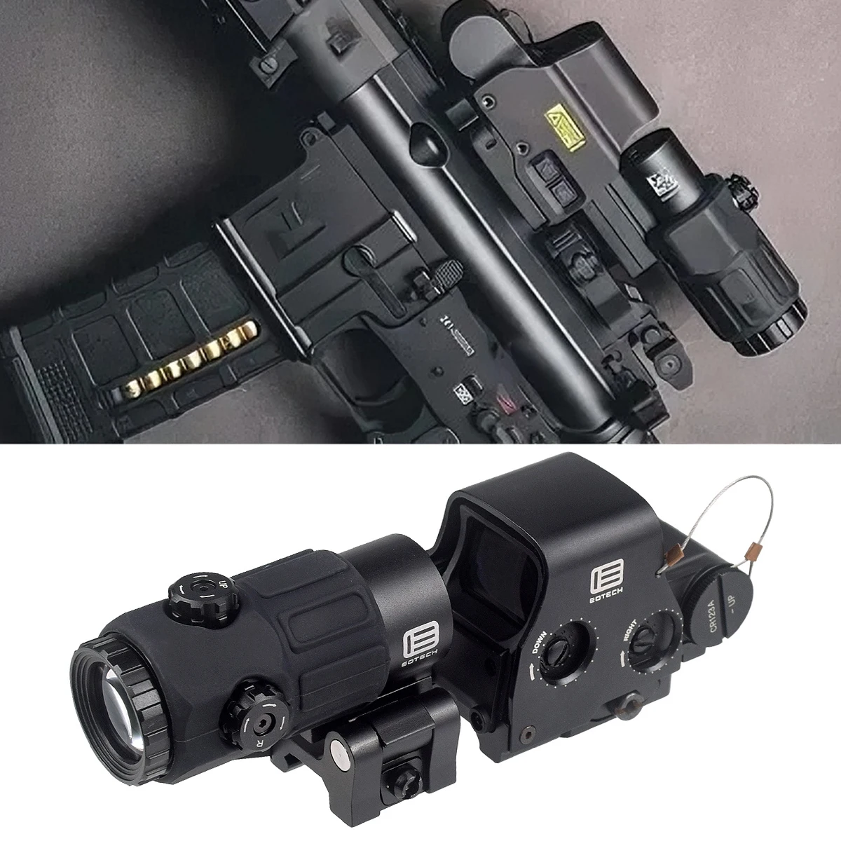 Mira holográfica EOTech para rifle con montura Unity y lupa - imagen 3