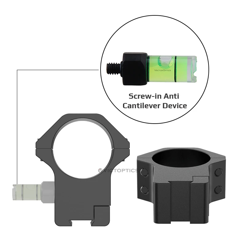 Anillo montaje óptica para visor en riel cola de milano rifle - imagen 5