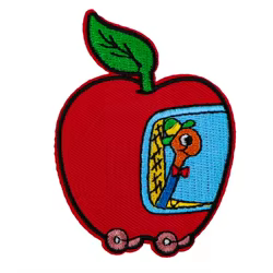 Parche bordado termoadhesivo manzana – Plancha o cose fácilmente