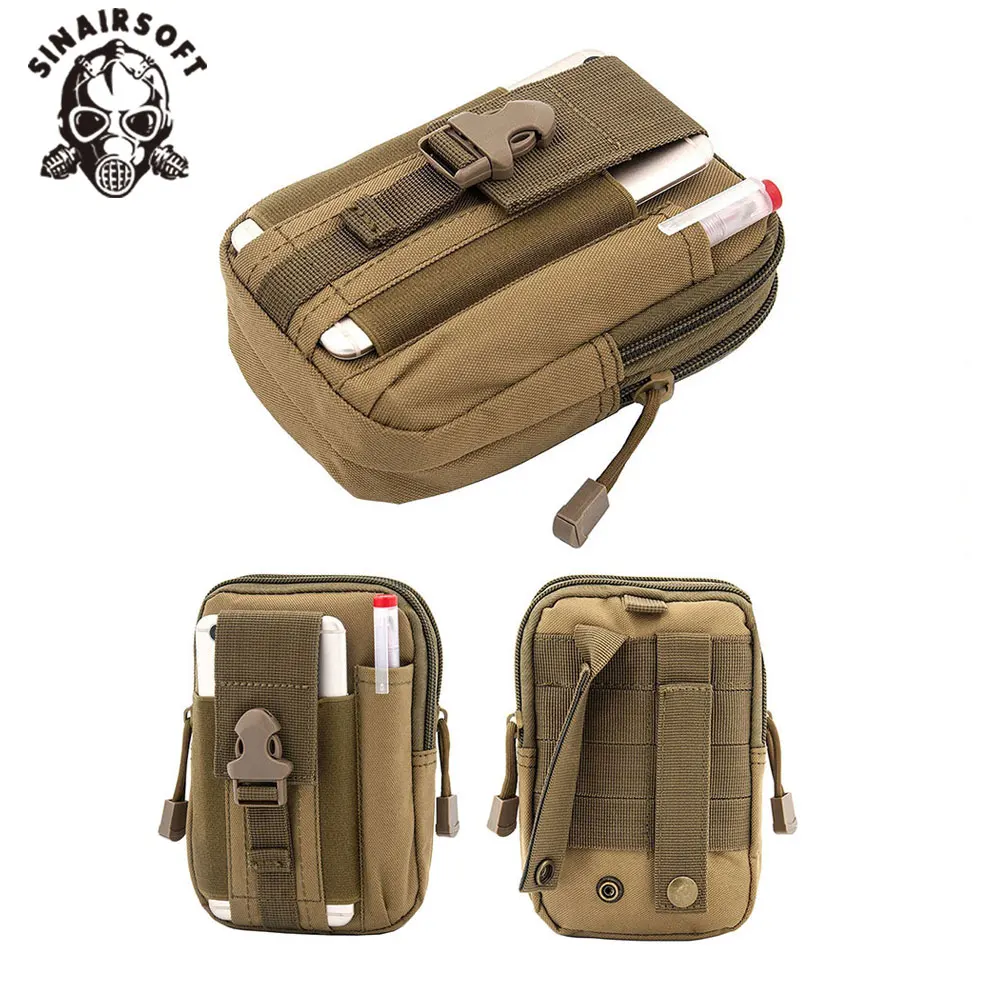 SINAIRSOFT Riñonera táctica MOLLE impermeable para teléfono y viaje