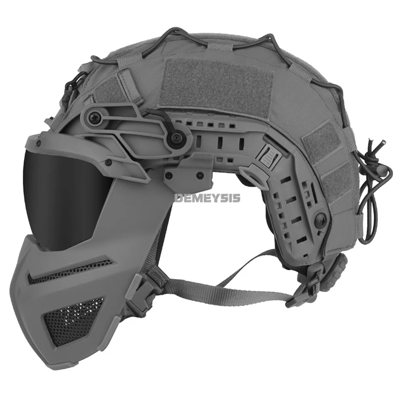 Casco táctico Airsoft con doble lente y máscara ajustable - imagen 5