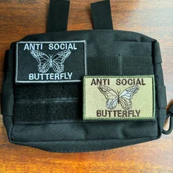 Parche bordado táctico mariposa antisocial – Moral militar