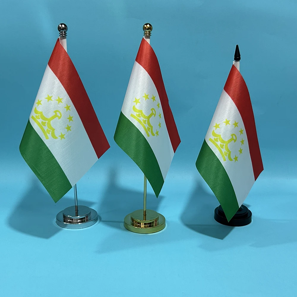 Bandera de escritorio de Tayikistán sobre base
