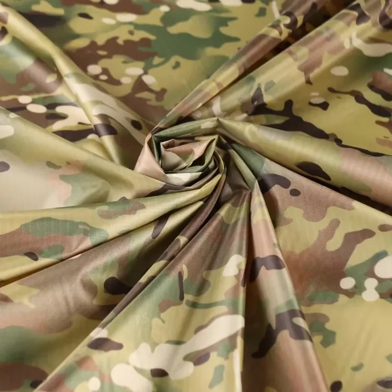 Tela tafetán camuflaje PU impermeable ultrafina poliéster resistente - imagen 2