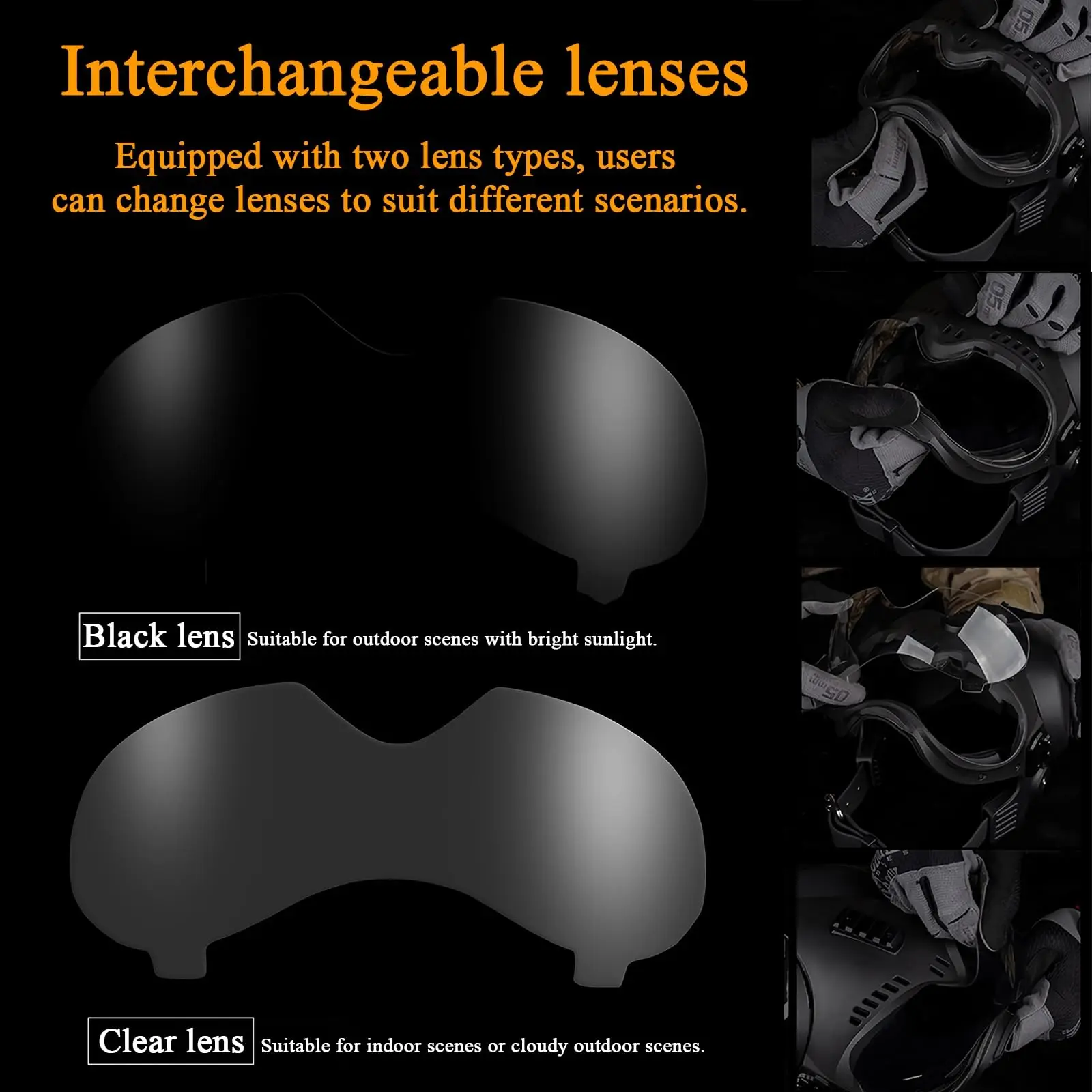 Casco táctico para perros ajustable con orejeras y gafas Malinois - imagen 5