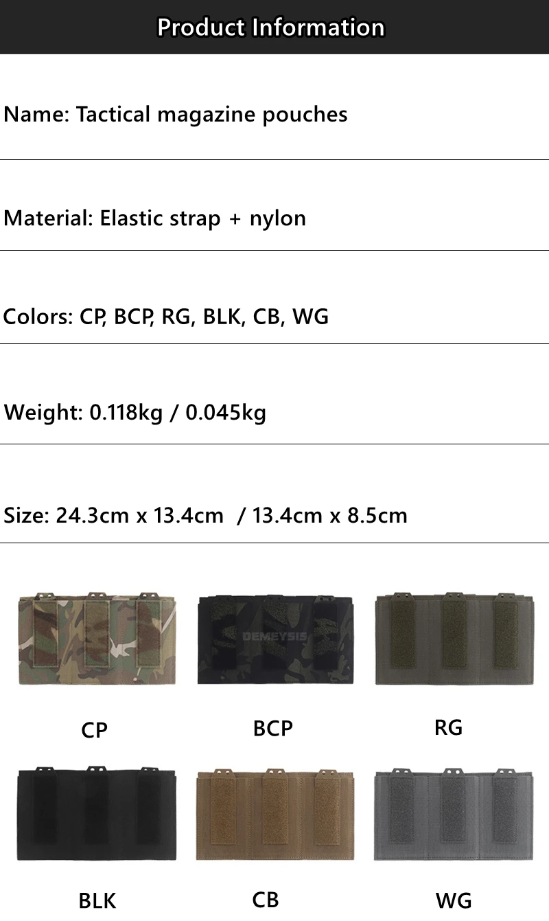 Bolsa triple elástica para cargadores 5.56