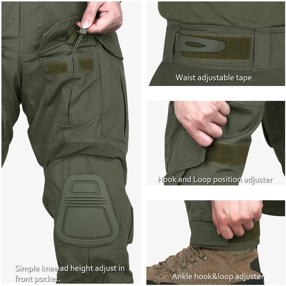 Pantalón táctico cargo Multicam elástico ajustable Gen3 hombre