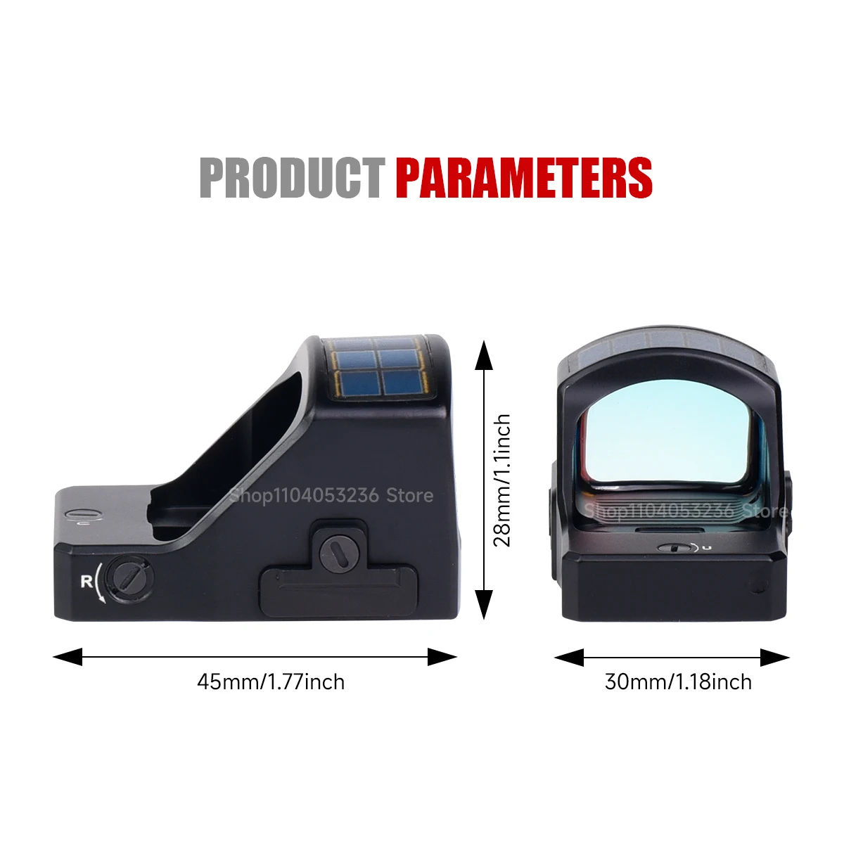 Mira Reflex HS507C con Duplic Reticle – Para Pistol y Rifle 20mm - imagen 2