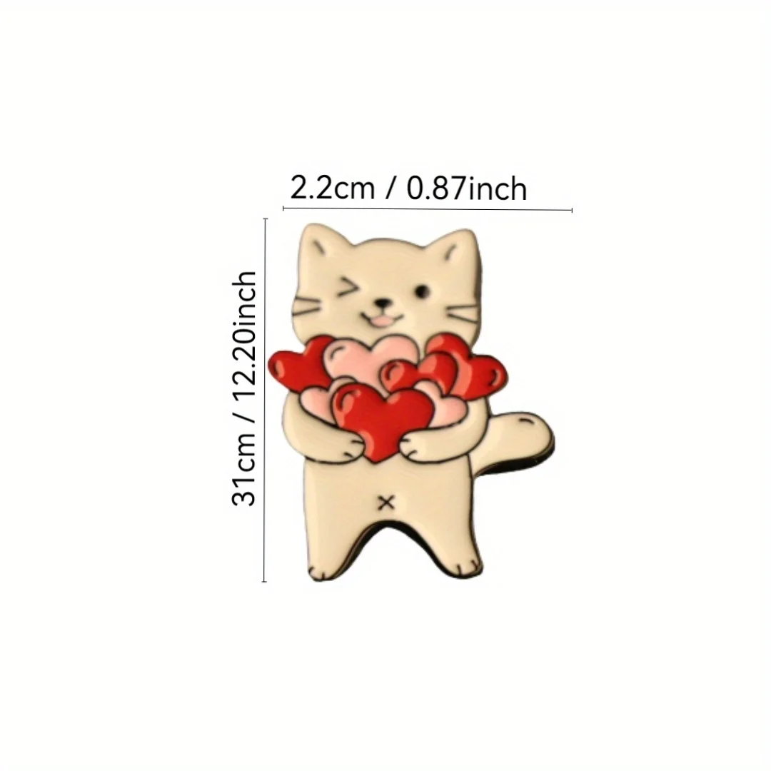 Broche de gato estilo Love cat