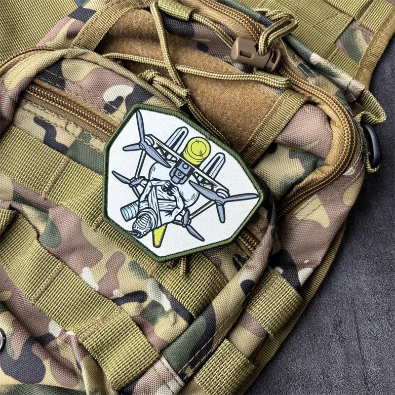 Parche táctico UAV con insignia moral gancho y bucle para ropa