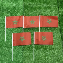 Bandera de mano Marruecos poliéster con asta de plástico