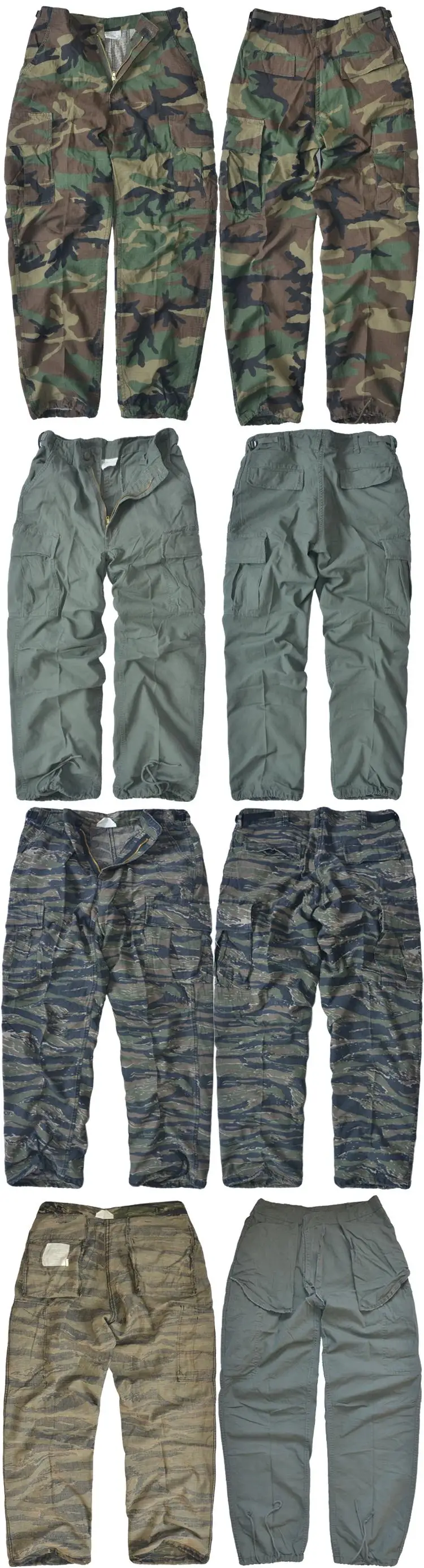 Pantalones BDU TCU en color gris-verde auténtico