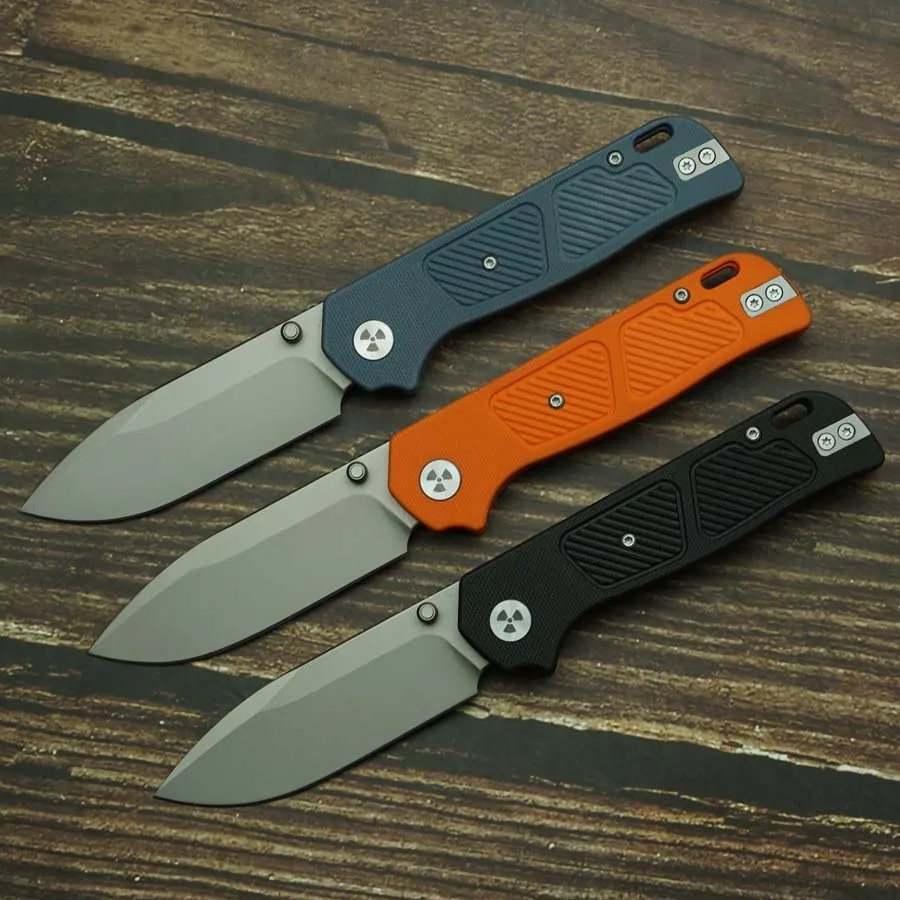 Navaja plegable JR4545 EDC 14C28N, hoja real G10 para camping - imagen 3