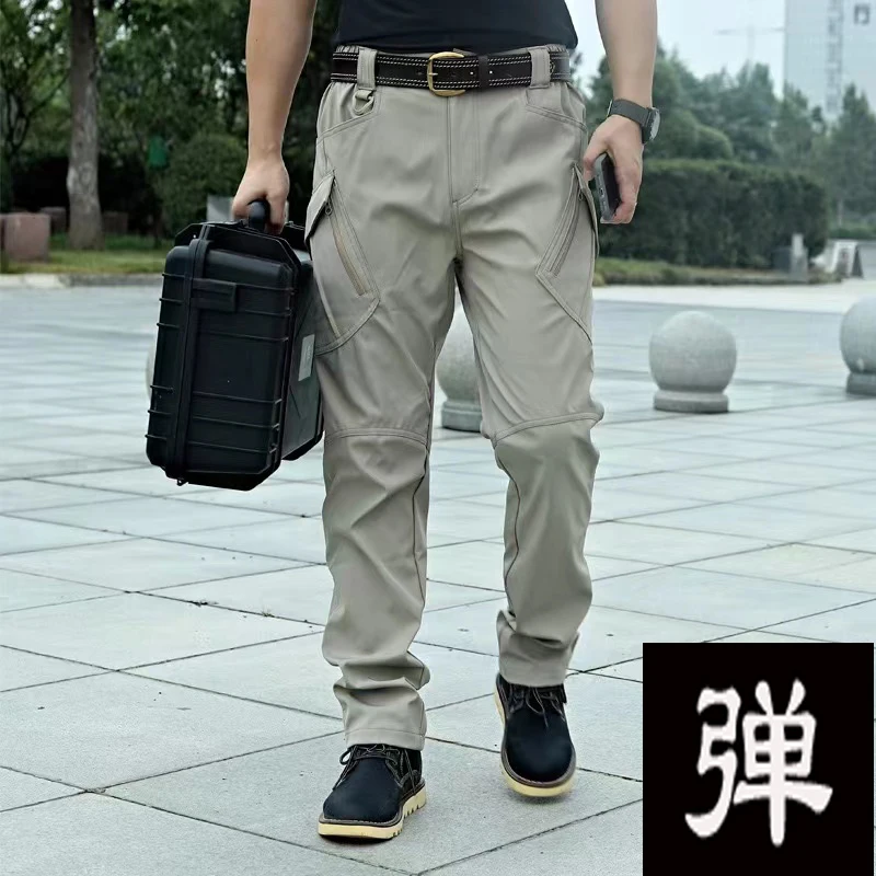 Pantalones elásticos Cargo para hombre senderismo y entrenamiento