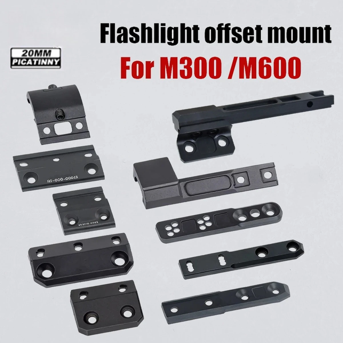 ARIS montura táctica offset CNC para linterna Surefire en Picatinny
