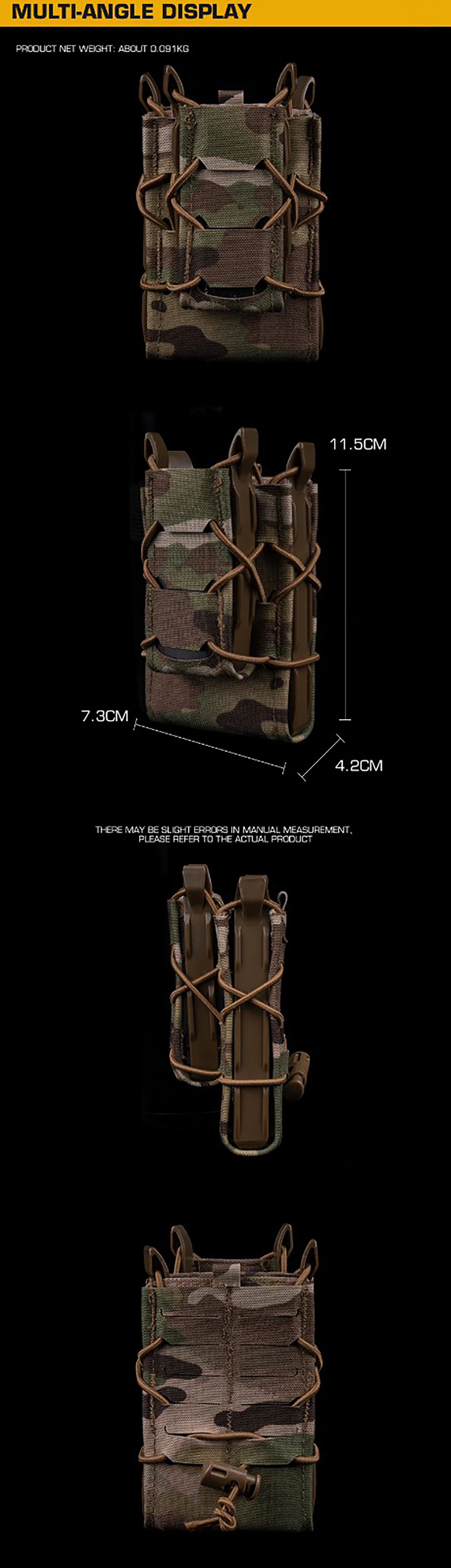 Detalle de la sujeción y estructura del portacargadores