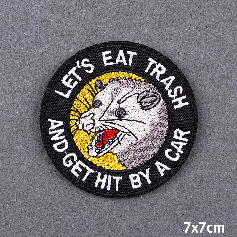 Opossum Parche Termoadesivo 'No tocar mi basura' Insignia Táctica - imagen 4