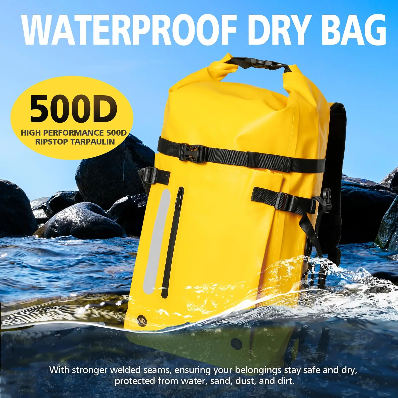Bolsa estanca impermeable con cierre enrollable para buceo y kayak - imagen 3