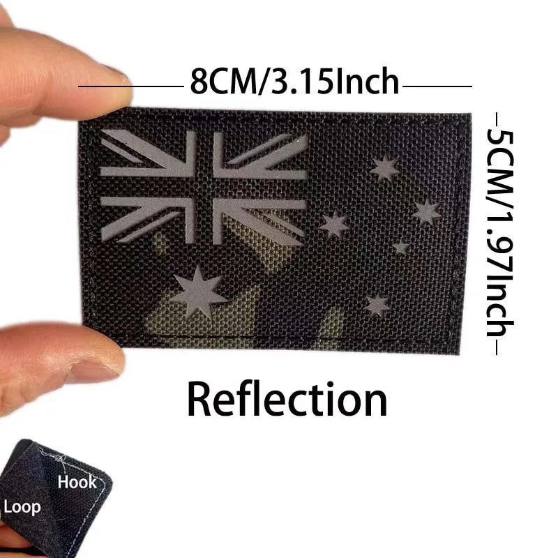 Parche reflectante IR emblema bandera australiana adhesivo táctico - imagen 2